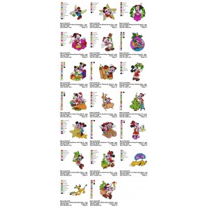 Collection 20 Christmas Mickey Mouse Embroidery Designs